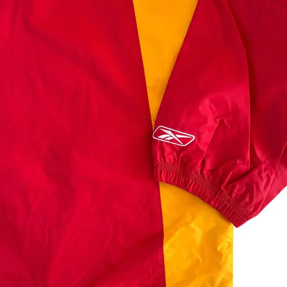 Vintage Reebok Kansas City Chiefs Windbreaker Jacket Full Zip Men's XL Excellent